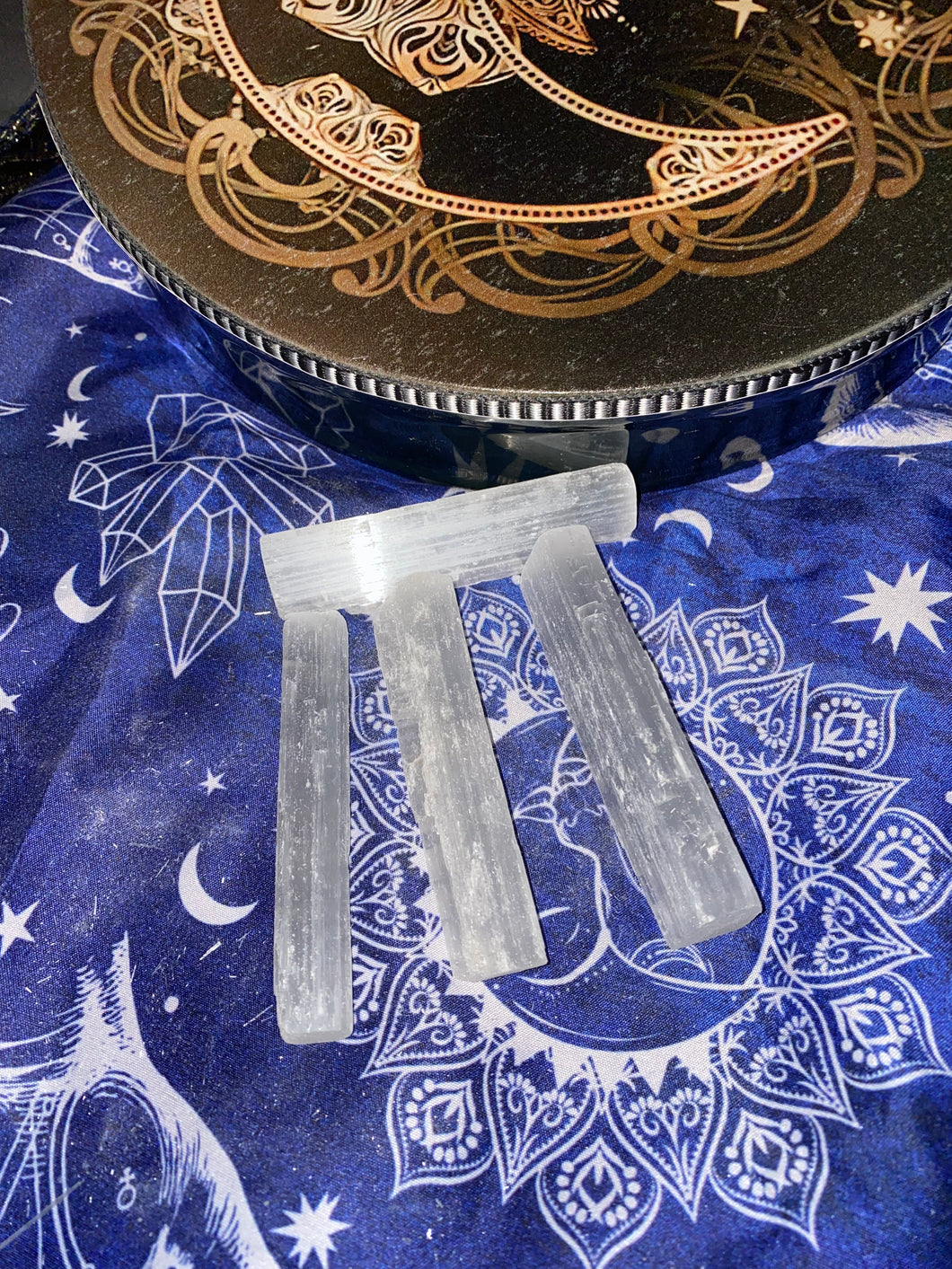 Selenite wands 4 corners